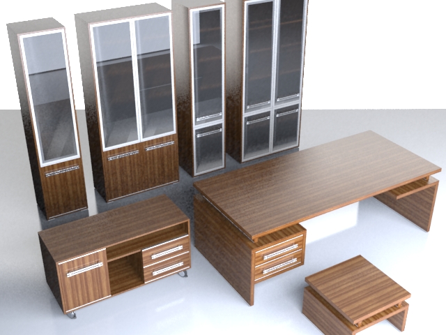 Office Furniture Set free 3d model download — 3D model download