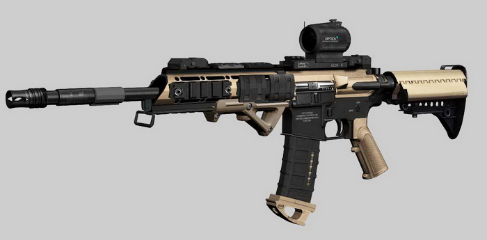 AR-15 assault rifle free 3d model download — 3D model download