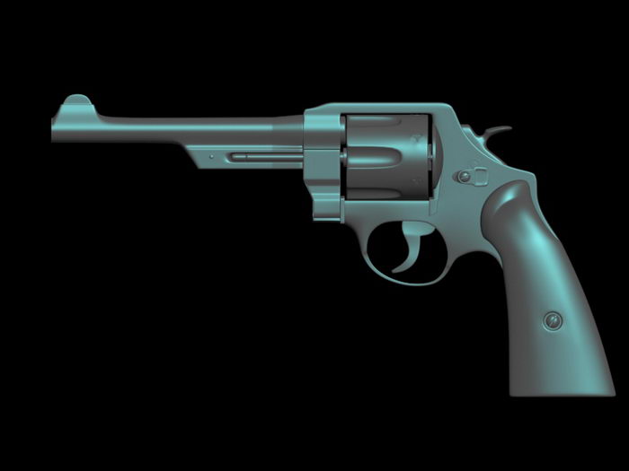 Police revolver free 3d model download — 3D model download