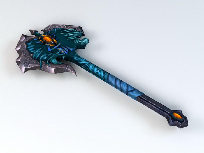 Fantasy War Axe free 3d model download — 3D model download