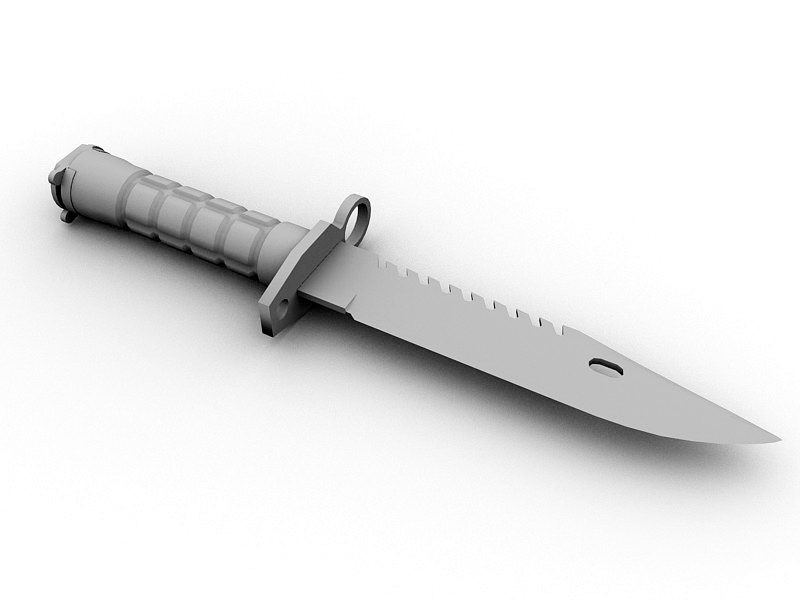 M9 Bayonet Knife free 3d model download — 3D model download