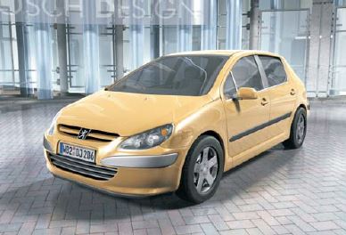 Peugeot 307 3D car model — 3D model download