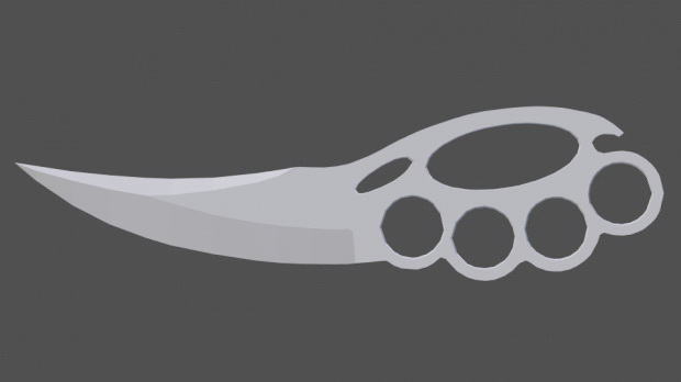 Brass Knuckle Knife free 3d model download — 3D model download