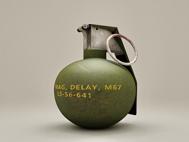 M67 Frag Grenade free 3d model download — 3D model download