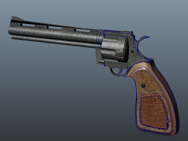 Old revolver gun free 3d model download — 3D model download