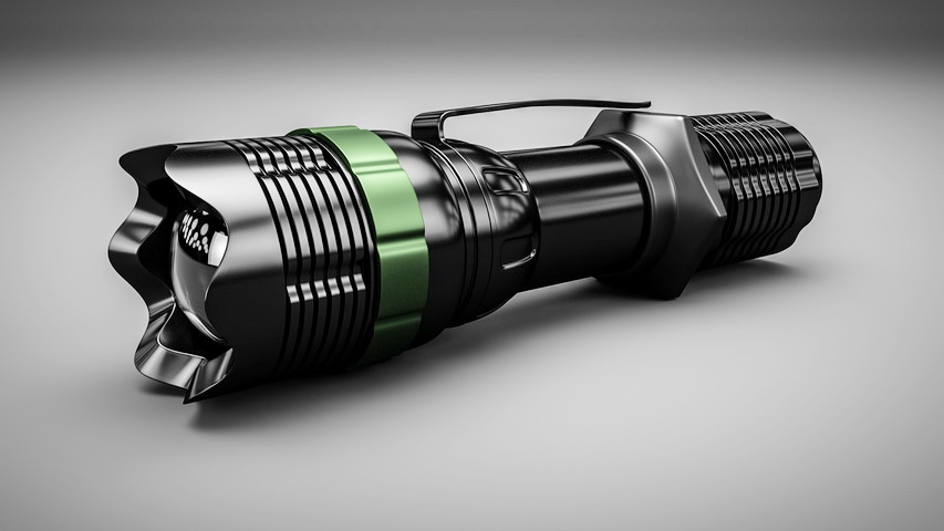 Tactical Flashlight free 3d model download — 3D model download