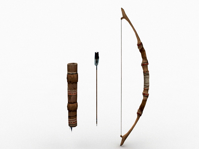 Bow Quiver Arrow free 3d model download — 3D model download
