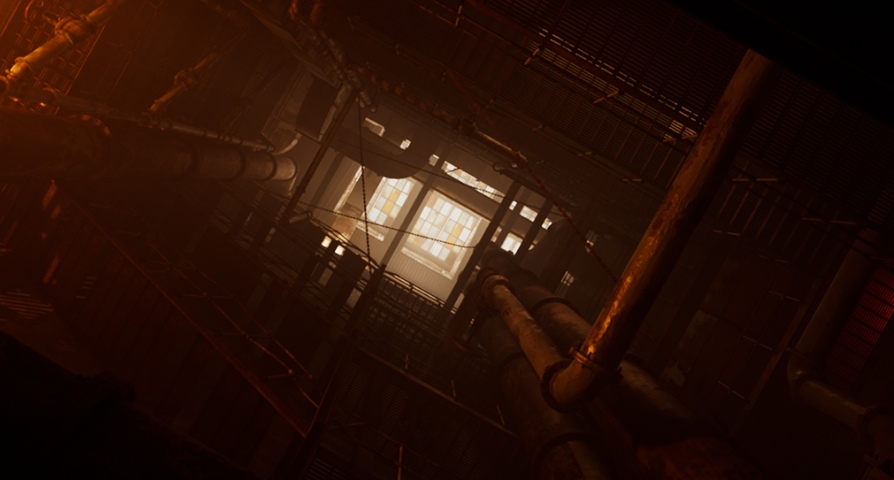 Abandoned Industrial Stairwell unreal engine 4  asset download — 3D model download