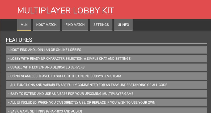 Multiplayer Lobby Kit  unreal engine 4  asset download — 3D model download