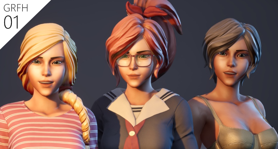 GR Customizable Female 01  unreal engine 4  asset download — 3D model download