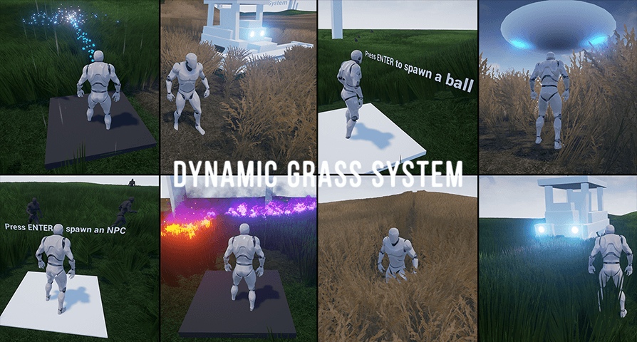 Dynamic Grass System  unreal engine 4  asset download — 3D model download
