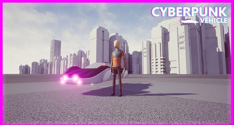 Cyberpunk Vehicle ( HoverMod + FlyMod ) unreal engine 4  asset download — 3D model download