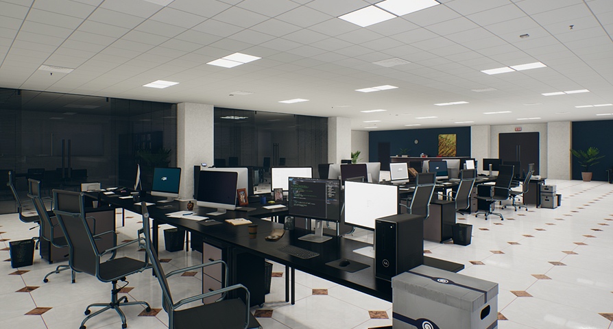 QA Office and Security Room  unreal engine 4  asset download — 3D model download