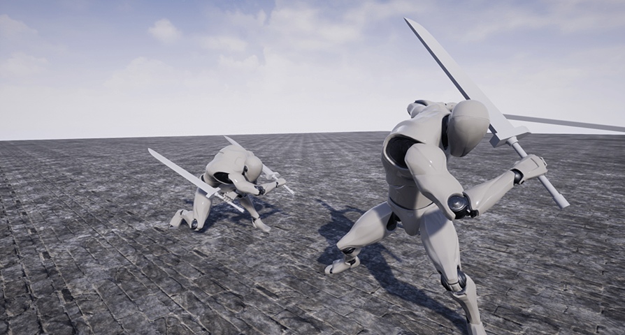 TwinSword Animset Base  unreal engine 4  asset download — 3D model download