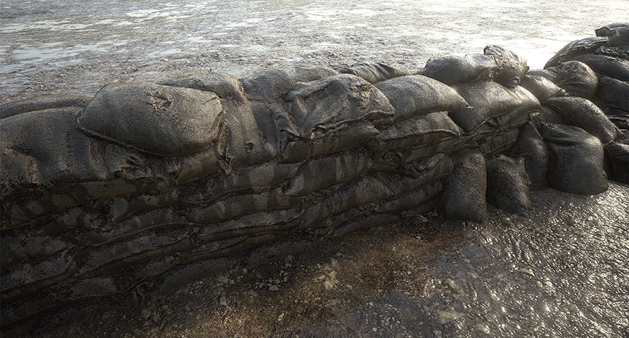 Sandbag Walls  unreal engine 4  asset download — 3D model download