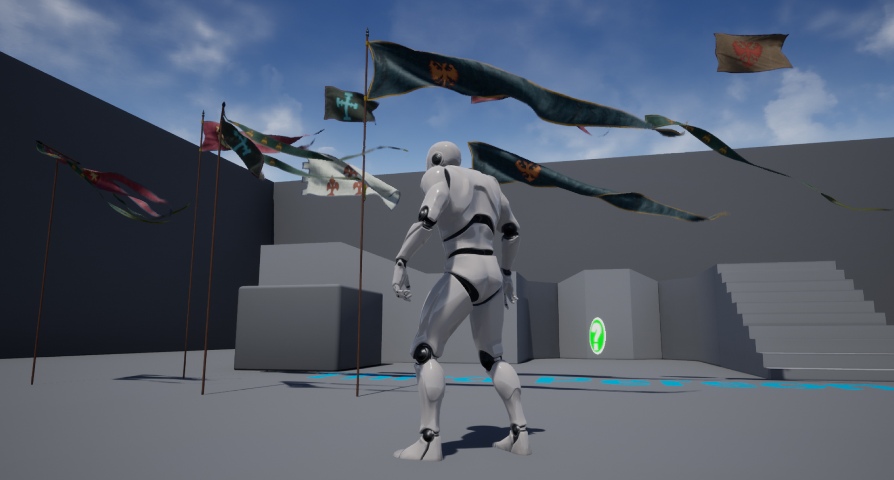 Dynamic Medieval Flags and Banners  unreal engine 4  asset download — 3D model download