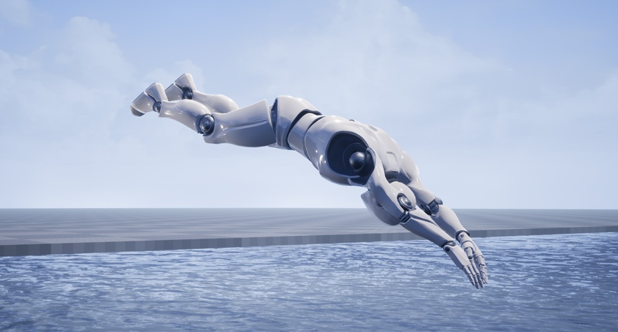 Pool Dives Animation Set  unreal engine 4  asset download — 3D model download