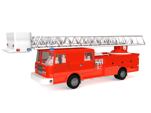 Ladder Fire Truck 3D Model — 3D model download