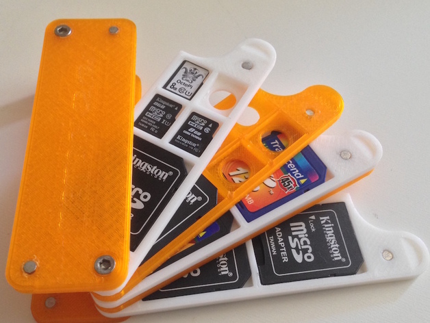 SD/microSD holder customizable free 3d print model download — 3D model download