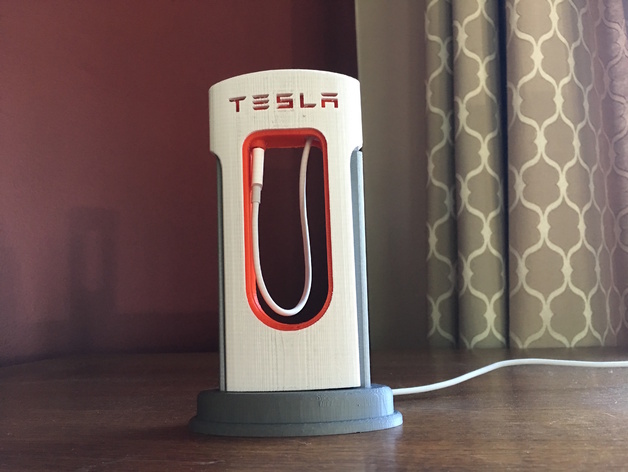 Tesla SuperCharger Phone Charger free 3d print model download — 3D model download