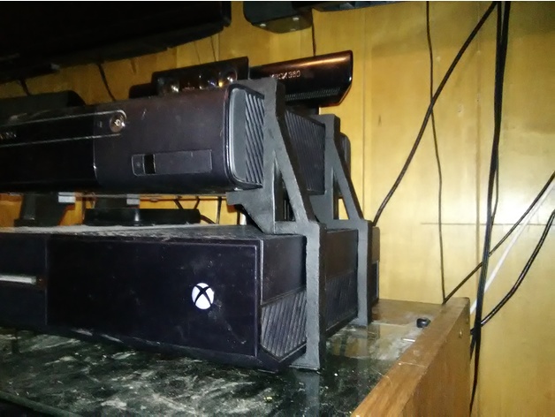 Xbox one and Xbox 360 Slim riser free 3d print model download — 3D model download