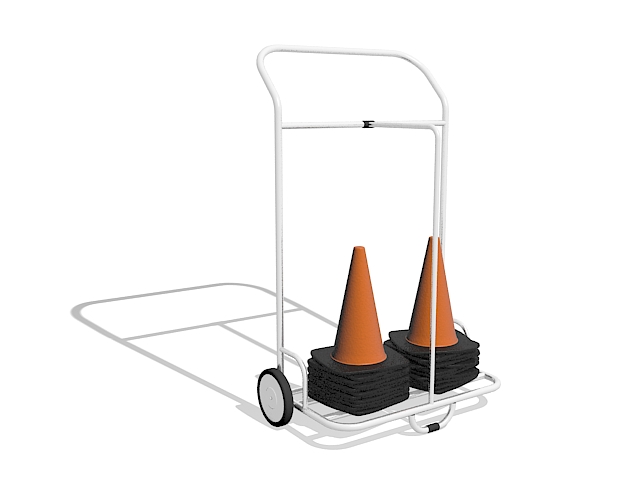 Traffic cone storage cart 3d model download — 3D model download