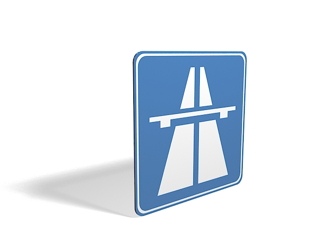 Highway information sign 3d model download — 3D model download