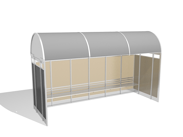 Bus stop shelters 3d model download — 3D model download