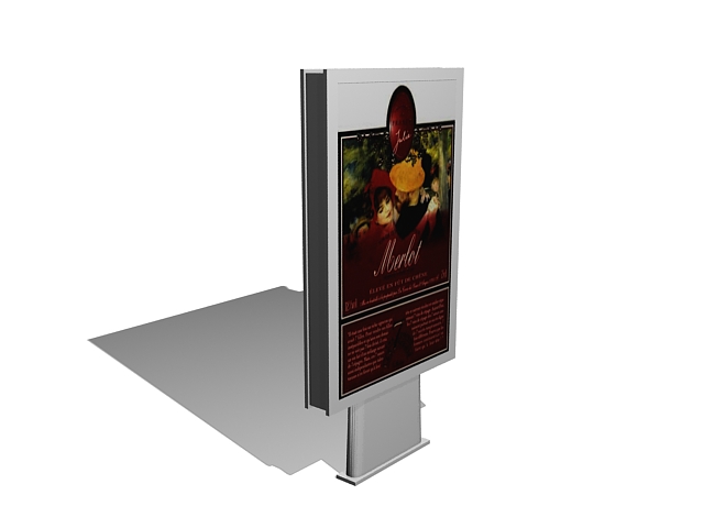 Street billboard 3d model download — 3D model download
