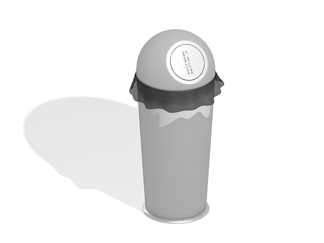 Street rubbish bin 3d model download — 3D model download