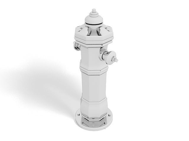 White fire hydrant 3d model download — 3D model download