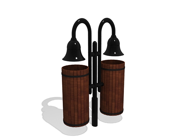 Public trash cans 3d model download — 3D model download