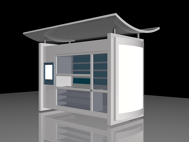 Modern bus shelter 3d model download — 3D model download