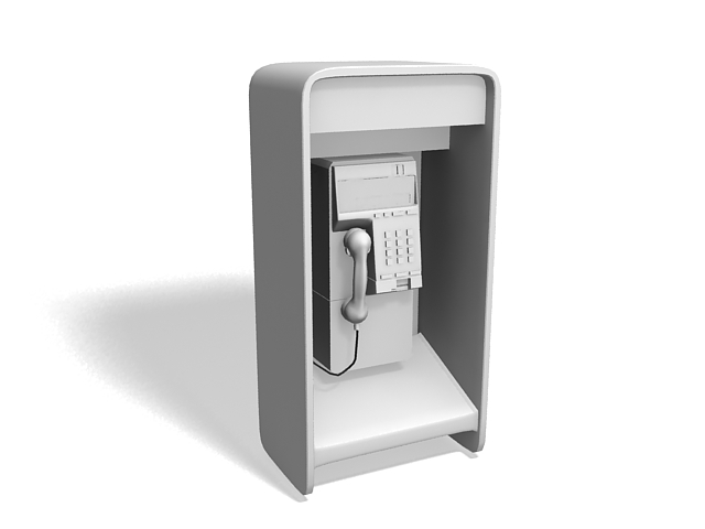 Public telephone 3d model download — 3D model download