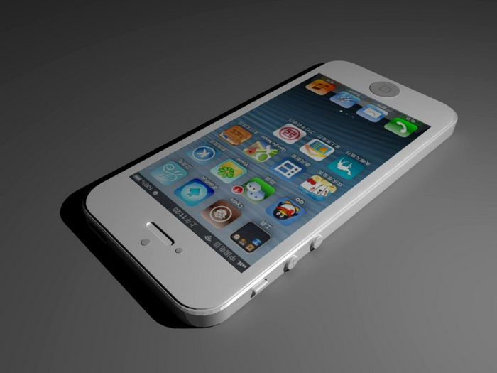 Iphone 5 white free 3d model download — 3D model download