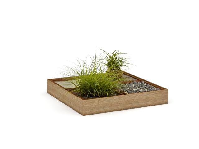 Garden planter box 3d model download — 3D model download