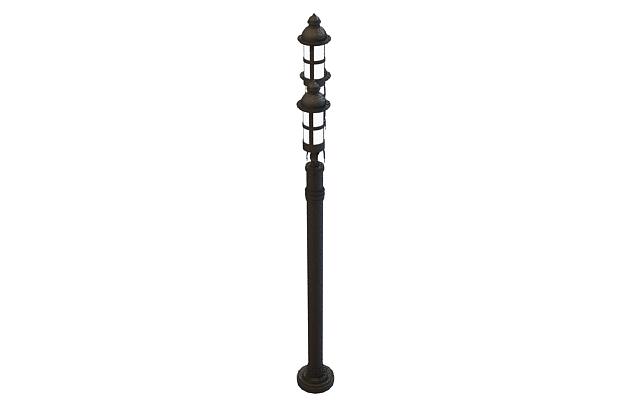 Street light pole and fixtures 3d model download — 3D model download