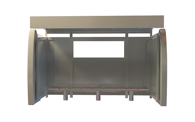 City bus stop 3d model download — 3D model download