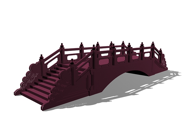 Antique landscape stone bridge 3d model download — 3D model download