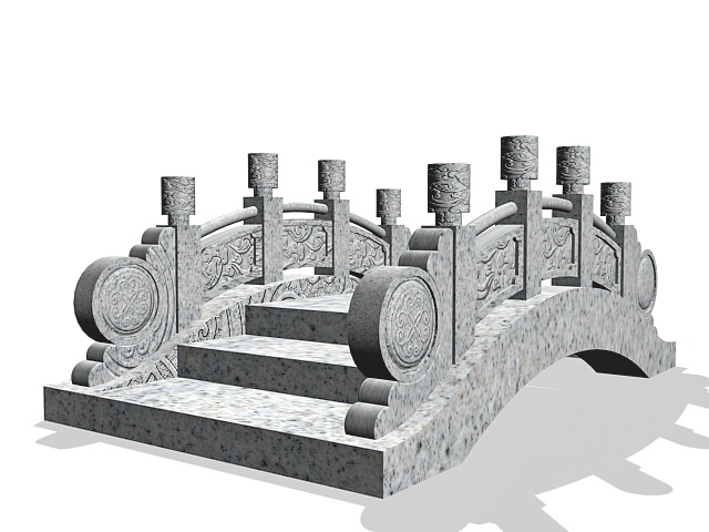 Carved stone bridge 3d model download — 3D model download
