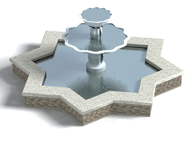 Star shaped fountain 3d model download — 3D model download