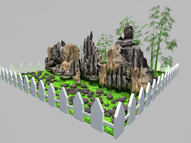 Rockery landscaping ideas 3d model download — 3D model download