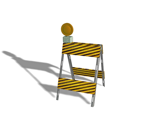 Construction barricade 3d model download — 3D model download
