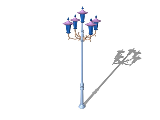 Vintage street light 3d model download — 3D model download