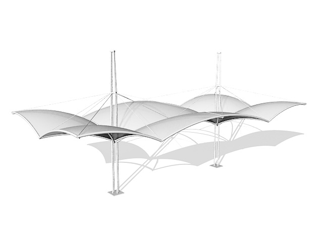 Tensile canopy structure 3d model download — 3D model download