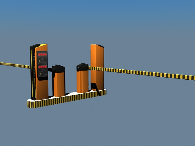 Parking lot gate system 3d model download — 3D model download