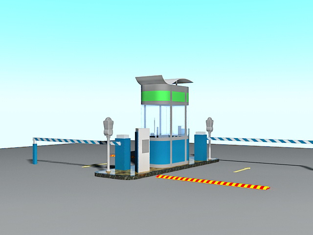 Parking lot gates access control 3d model download — 3D model download