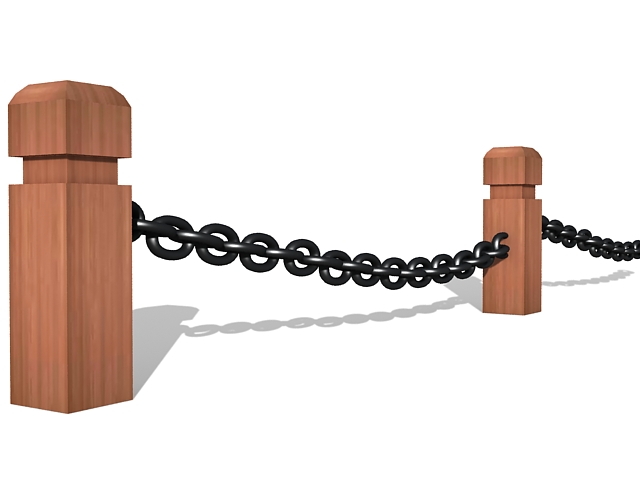 Safety chain barrier 3d model download — 3D model download