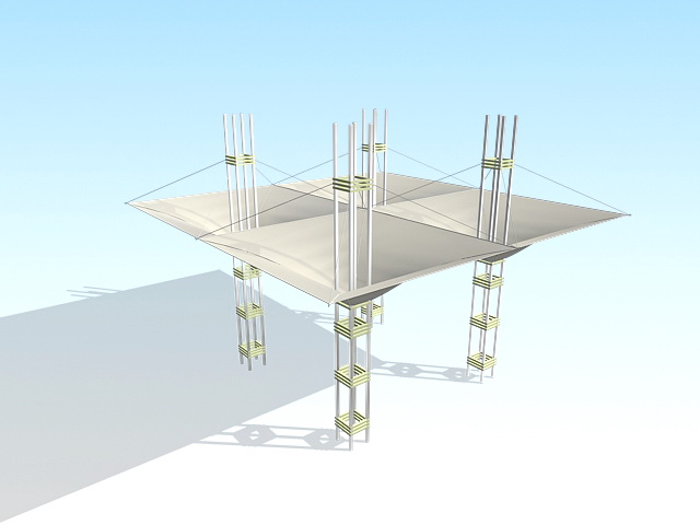 Tensile shade structures 3d model download — 3D model download