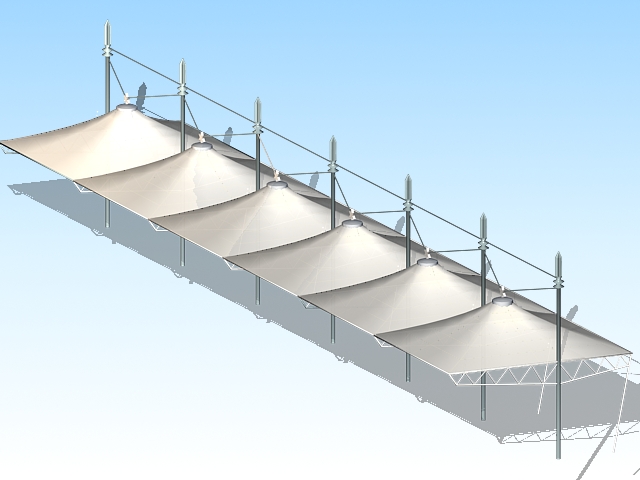 Tensile membrane structure 3d model download — 3D model download